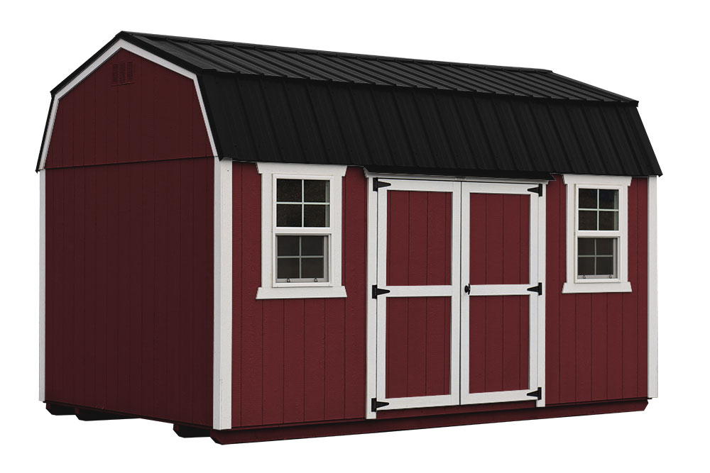 A Summit Structures shed showing quality roof, siding, and trim construction
