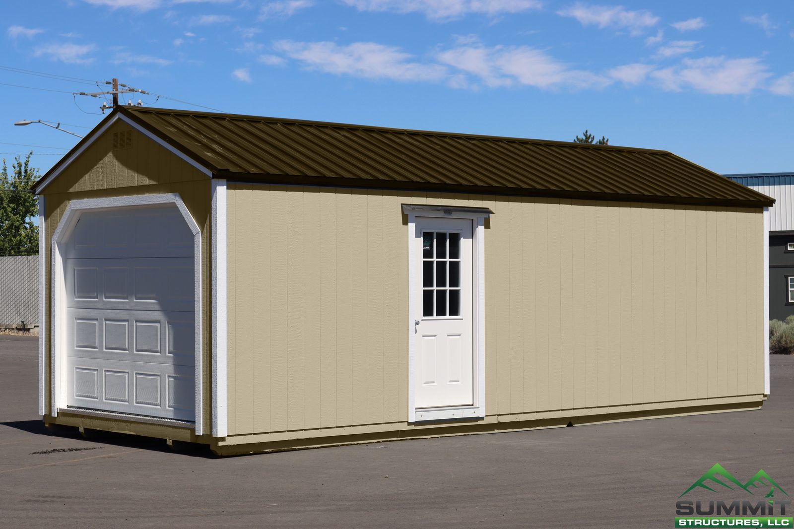 12×24 Garage Shed – Clay