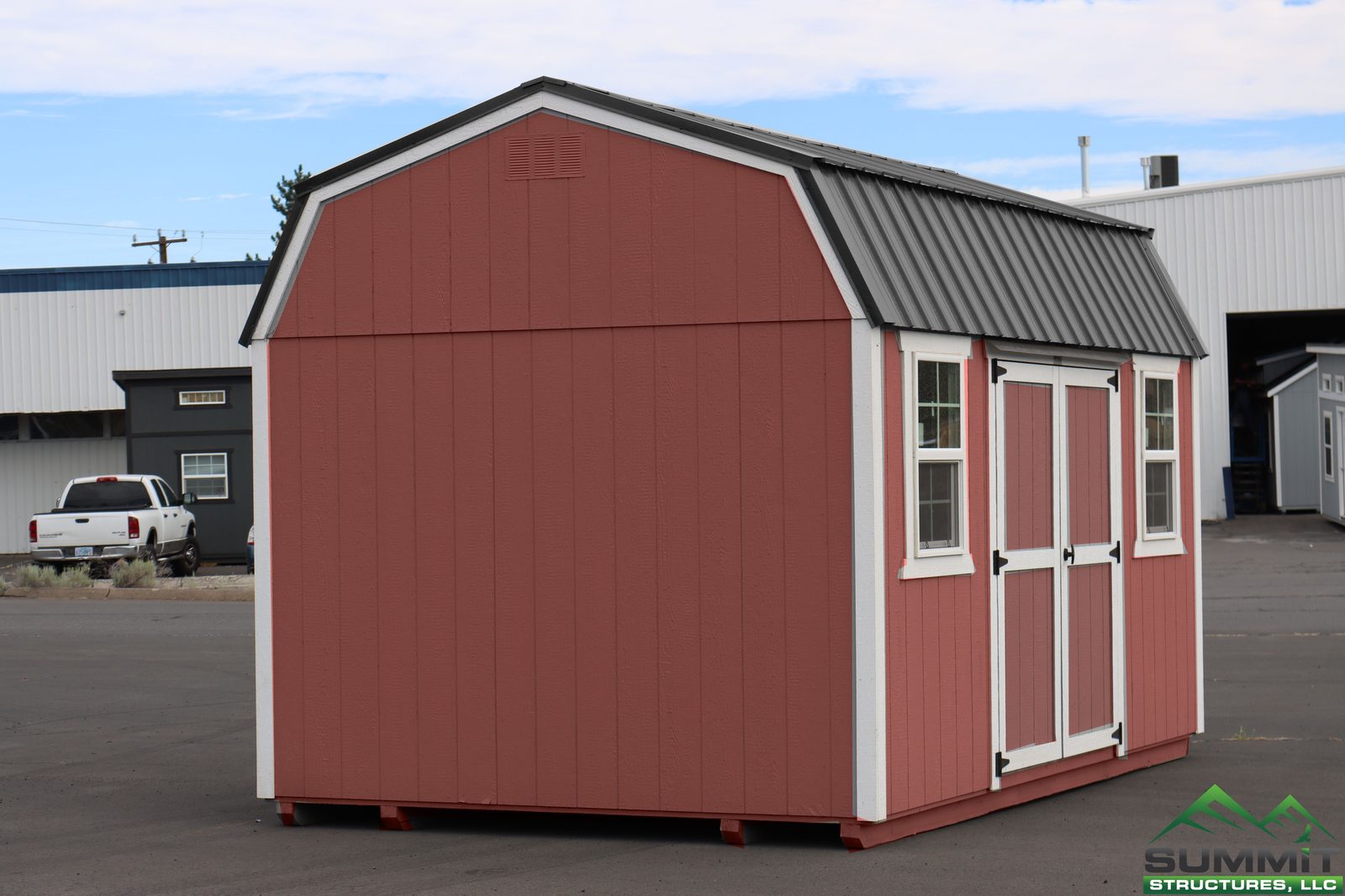 10×12 Lofted Barn Shed – Navy Blue